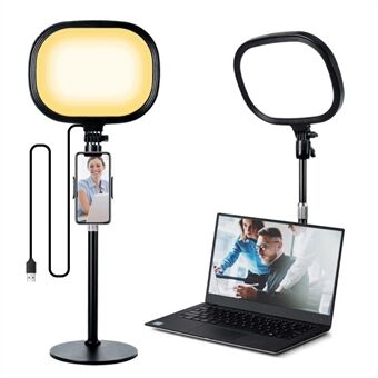 S20 USB-udtrækkeligt udfyldningslys Justerbar lysstyrke Livestreaming Makeupfotografering LED-lampe med telefonklip
