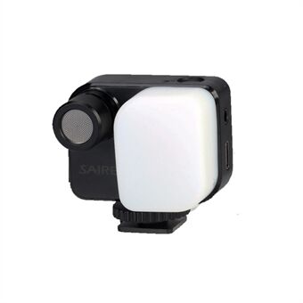 SAIREN LED Lys Mikrofon Kamera Telefon Video Optagelse Vlogging Mini Mic Fyld Lys