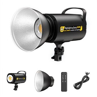 MM8820 300W videolys Fotograferingslys 3-farvet LED studiebelysning med aluminiumslampeskærm til livestreaming indendørs/ Outdoor optagelser