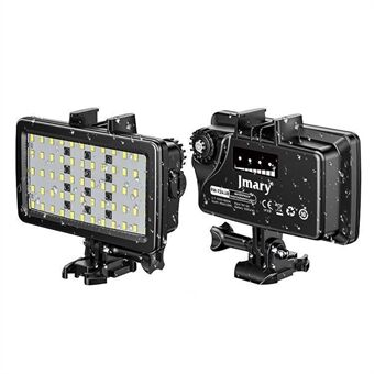 JMARY FM-72RGB IPX8 Vandtæt kamera LED Fyld Light Genopladeligt Dykning Fotografi RGB Video Light