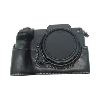 Til Fujifilm GFX100S / 50S II PU læder kamerataske Batteriåbningsdesign Halv kropsbeskyttelsescover