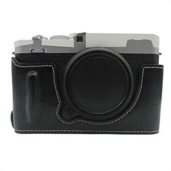 Til Fujifilm X-E4 PU Læderkamera Bundkasse Batteriåbningsdesign Beskyttende halvt kropsdæksel