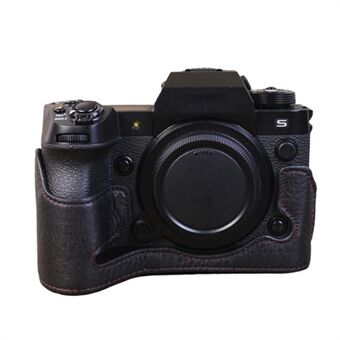 Til Fujifilm X-H2s kamera bundskal ægte læder Stor åbningsdesign Beskyttende halvkrop