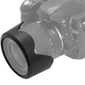 HB-N106 Modlysblænde til Nikon AF-S DX 18-55mm f / 3,5-5,6GVR II objektiv D5300 D3300 Bajonetstil vendbar modlysblænde Udskift objektivskærm