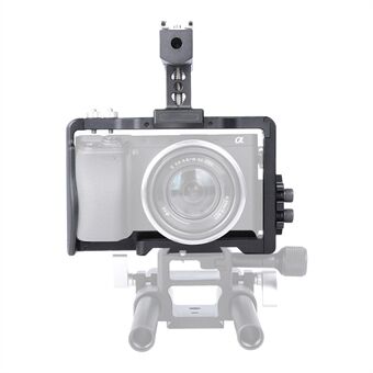 YELANGU C6-A SLR kamera beskyttelsesbur til Sony A6000/A6300/A6400/A6500 Anti-rust hårdt aluminiumslegering udvidelseskamerarammesæt kardanstabilisator