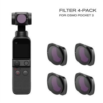 STARTRC kamerafiltre Magnetisk linsesæt med 4 ND-filtre (ND8PL/ND16PL/ND32PL/ND64PL) til DJI OSMO Pocket 2/1
