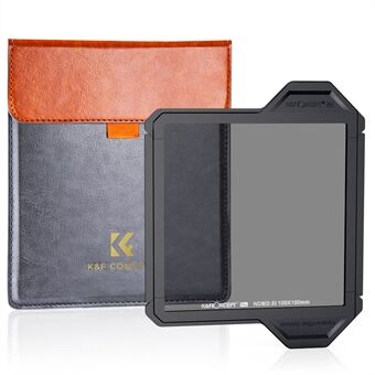 K&F CONCEPT SKU.1872 100x100x2mm Multi-Layer Coating Kamera Lens ND8 Filter AGC Optisk Glas True Color HD Klar Vandtæt Firkantet ND Lens Filter