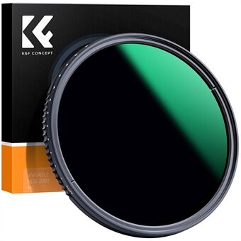 K&F CONCEPT KF01.1361 82mm ND8-ND2000 ND-filter til kameraobjektiv 9-stop justerbart neutraltæthed multi-coated filter Vandtæt linsefilter