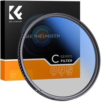 K&F CONCEPT KF01.1442 82 mm MC CPL-filter Ultratyndt optisk glas rundt flerlags belægningsdesign Tilbehør til DSLR-kameraobjektiv