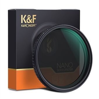 K&F CONCEPT KF01.1135 82 mm variabel fader ND2-ND32 filter til kameraobjektiv No X Spot HD neutralt tæthedsfilter med 28-lags belægning