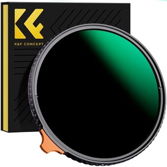 K&F CONCEPT Nano-X-serien 82 mm ND3-ND1000-filter 9,5-stop justerbart filter HD Vandtæt antirefleks grønt filmcoatet filter med putter