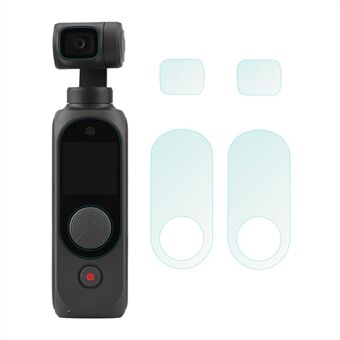2 sæt HD hærdet glas skærmbeskytter kamera linse beskyttelsesfilm til Fimi Palm 2