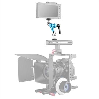 YELANGU A75 7-tommer metalarmmonteret kamera Justerbart forlængerstativ DV-skærm LCD-skærm Roterende Stand til livestream-fotografering