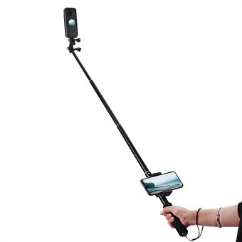 EWB8597+ZZCP5019 beskyttelsesramme Kameraholder + Mobiltelefon Selfie Stick til Insta360 ONE X2