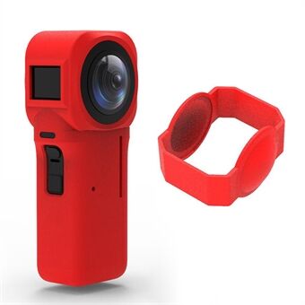 EWB9389 Til Insta360 ONE RS 1-tommer panoramakamera silikonecover Anti-ridse beskyttelseshylster med linsecover