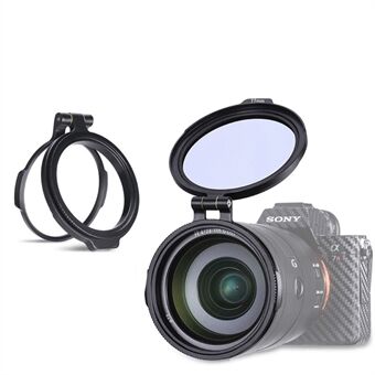UURIG 67 mm ND Filter Quick Release Lens Mount Ring Adapter Flip Cover Bracket til DSLR kamera