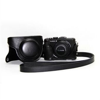 Beskyttende læder kamerataske med skulderrem til Panasonic LX7 / LX5 / LX3