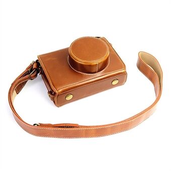 Beskyttende læder kamerataske med skulderrem til Fujifilm X100/X100S/X100M/X100T
