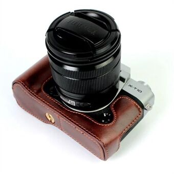 Beskyttende læder kamerataske med hul pude til Fujifilm XT10 / X-T10