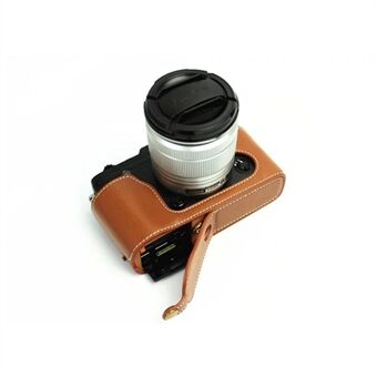 Ægte Split Læder Half Camera Case Taske til Fujifilm XE1 XE2