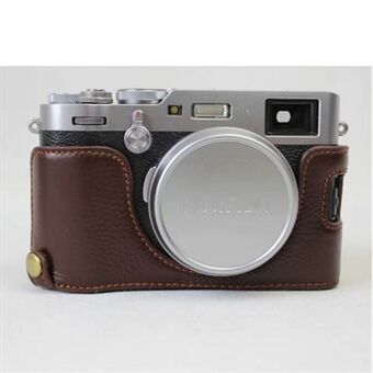 Ægte læder Half Camera Protection Case Taske til Fujifilm X100F
