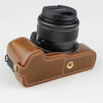 Halvt kamera PU læder beskyttende etui til Canon EOS M50