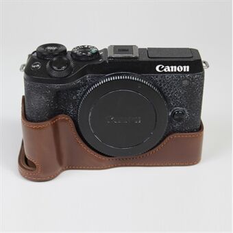Kamerabeskyttelsesbase i ægte læder, semi-etui til Canon EOS M6 Mark II /EOS M6II