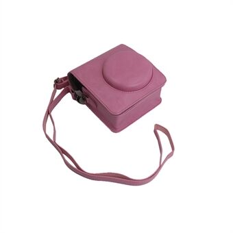 Aftageligt linsebeskyttende låg Design PU-læder kamerataskebetræk med skulderrem til Fuji Instax Mini 40