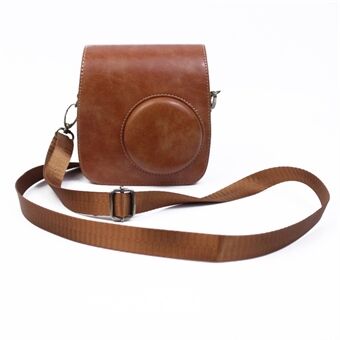 Instant Camera Case for Fujifilm Instax mini 7+, PU Leather Bag with Shoulder Strap