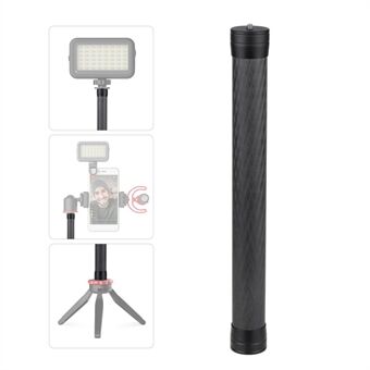 Stabilisator forlængerstang Carbon Fiber Bar Universal håndholdt fotograferingsstang med 1/4 tommer skrue og skruehul til kardanstabilisator DSLR spejlreflekskameraer