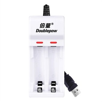 DOUBLEPOW DP-UK21 USB 2-slot oplader til genopladelig AA/AAA Ni-CD/Ni-Mh individuel batterioplader