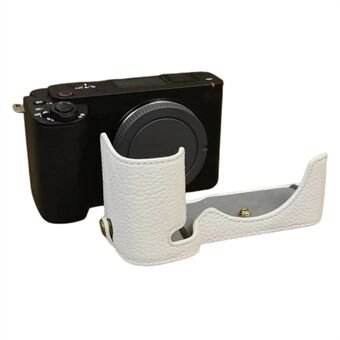 Til Sony ZV-E1 Half Body Cover ægte ko læder kamera bundtaske med batteriåbning