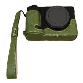 Til Sony ZV-E1 batteriåbningsdesign PU læder kamera bundcover Halv kropskasse med håndstrop
