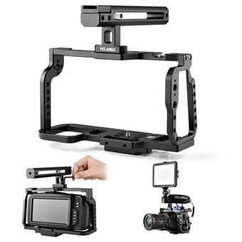YELANGU C9-A Aluminum Alloy Camera Video Cage for BMPCC 4K/6K Film Movie Making Kit with Top Handle