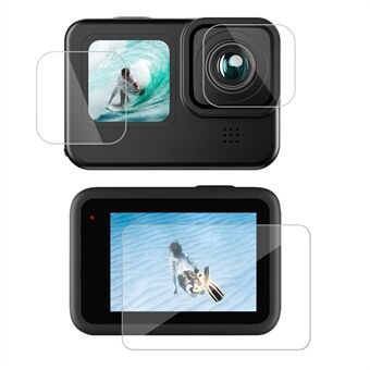 TELESIN Durable Scratch Resistant PET Front Display Film + PET Lens Protector + Rear Display PET Film for GoPro Hero 9 / 10 / 11