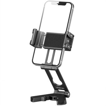 ULANZI 3042 HP004 Metal foldbar smartphone holder montering til stativ 360 grader drejelig med kold sko 1 / 4\'\' skrue