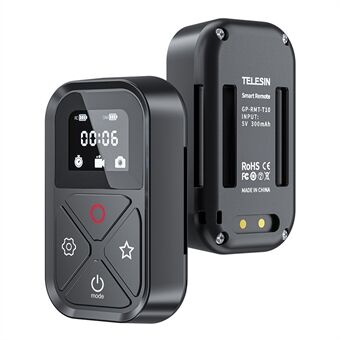 TELESIN GP-RMT-T10 T10 80 m WiFi Bluetooth-fjernbetjening med Skærm til GoPro Hero 10/9/8/Max