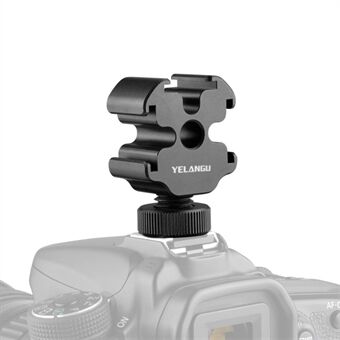 YELANGU A68 3-sidet koldskomonteringsadapter Kamerakonverterbeslag med 1/4" skruehul til Fill Light-mikrofonmonitor