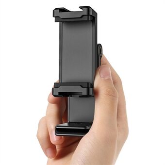 UURIG ST-22 Mobiltelefon Stativmontering Justerbar klemmemonteringsadapter med 1/4" skrue og Arca til fotografering Live-streaming Selfie Telefonclips Support 360-graders rotation
