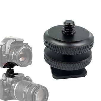 WESTAGE DSLR kamera Hot Shoe 1/4 tommer skrueadapter Aluminiumslegeringsstik med dobbeltmøtrik