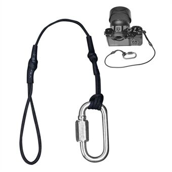 SLR-kamera bærerem Anti-tab beskyttelse Sikkerhedshængende reb med aluminiumslegering spændekrog