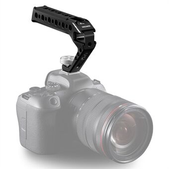 NYERE ST28 tophåndtag Grip kamerahåndtag med kold sko 1/4 3/8-tommer hul til DSLR kamerabur Mikrofon Fyldningslys