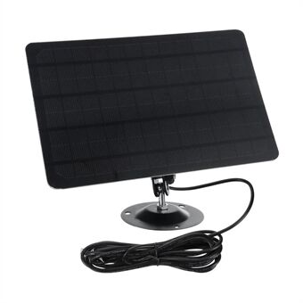 10W 5V Micro USB Solar Panel 2000mAh Energy-saving 360-degree Rotation IP67 Waterproof Wall Mounted Monocrystal Silicon Solar Plate for USB Camera
