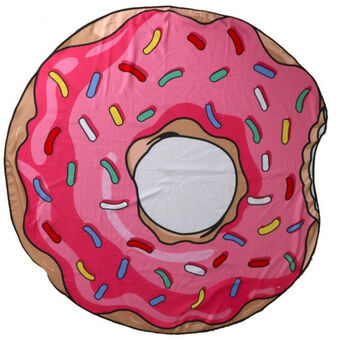 Strandhåndklæde Donut 150 cm polyester pink
