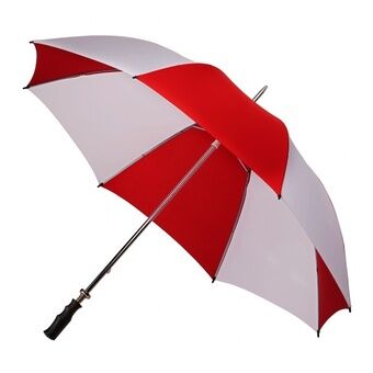 Paraplyhånd, der åbner 120 cm hvid / rød
