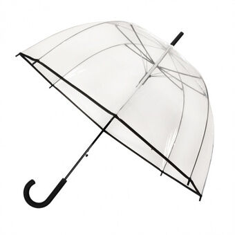 Dome paraply 85 cm stål/glasfiber gennemsigtig
