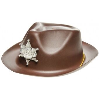 Cowboy hat 30 cm brun