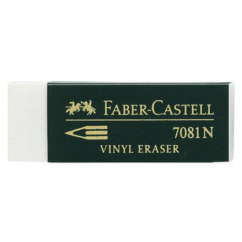 Vinyl viskelæder PVC-fri 6,5 x 2,5 cm gummi hvid